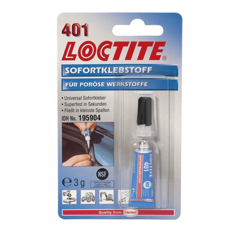 LOCTITE® 401 3g, clear - fast curing instant adhesive