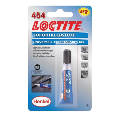 LOCTITE® 454 - 3 g instant adhesive, transparent, universal, gel form, drip-free