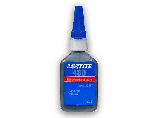 LOCTITE® 480 50g, black - toughened, fast curing instant adhesive